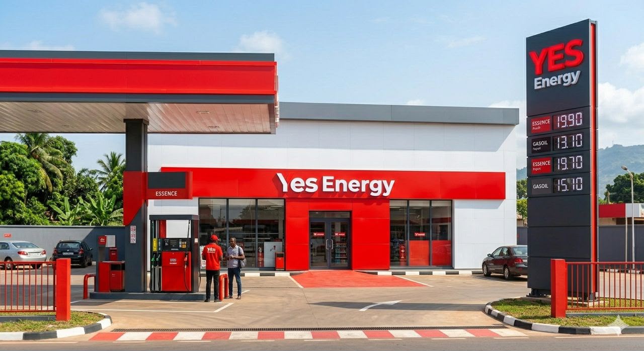 Camion-citerne YES Energy approvisionnant la station